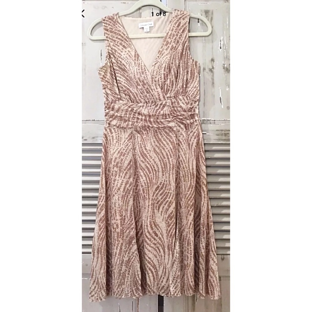 Coldwater Creek P8 Faux Wrap Sleeveless Dress